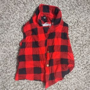 cropped plaid top